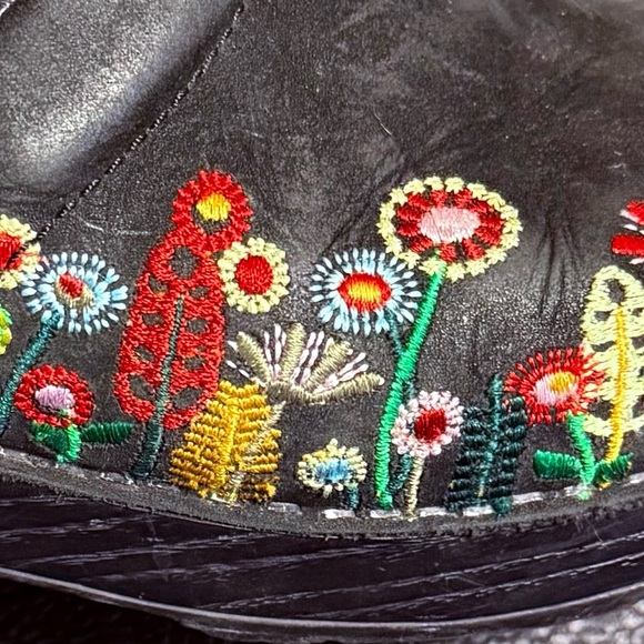 Dansko Black Mules with Colorful Embroidery - Picture 3 of 5
